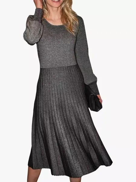 Платье Pure Collection Cotton Wool Blend Lurex Knitted