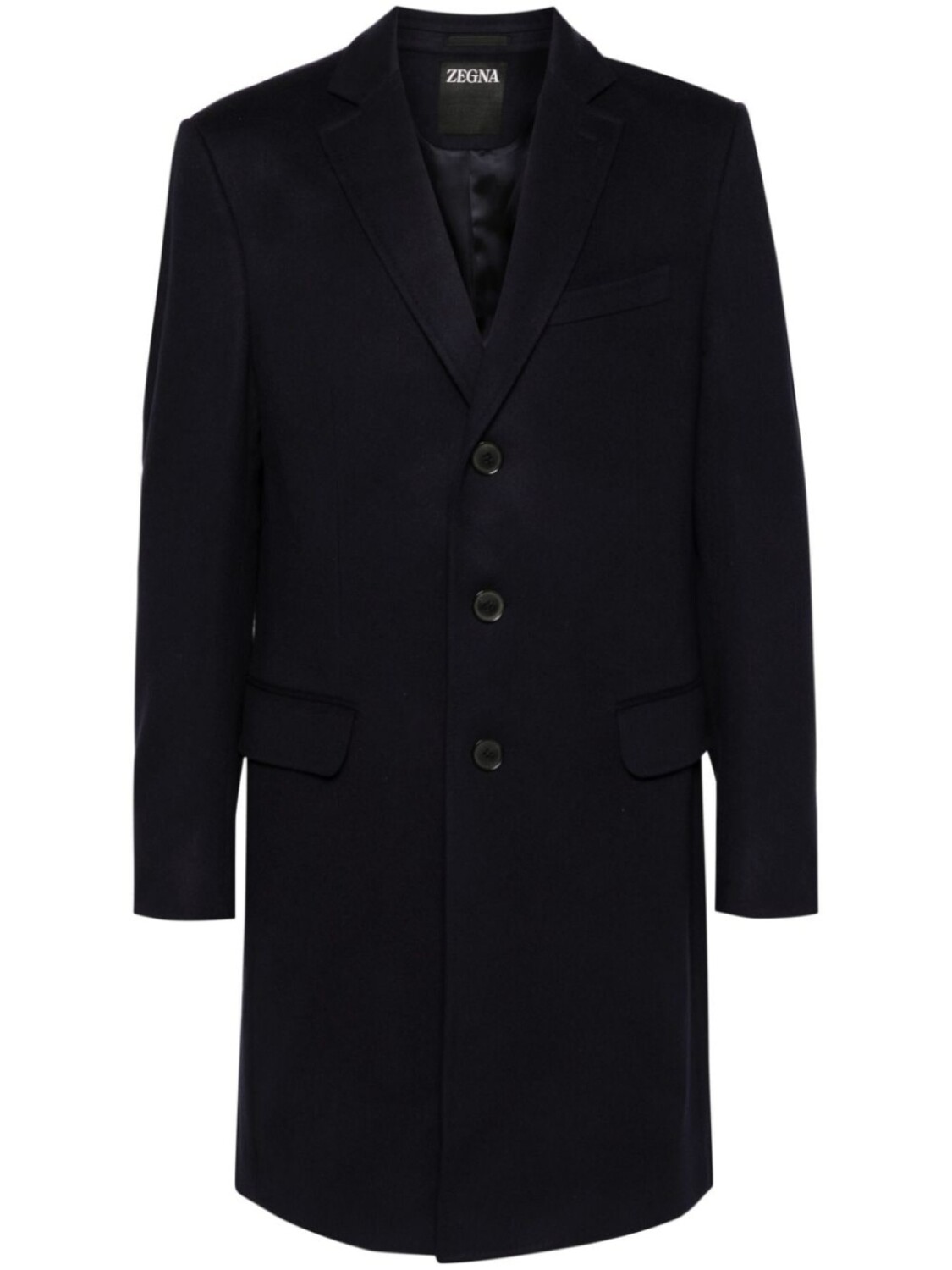 Zegna однобортное пальто, синий