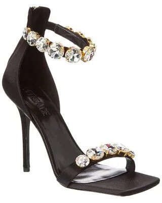 Женские атласные сандалии Versace с кристаллами