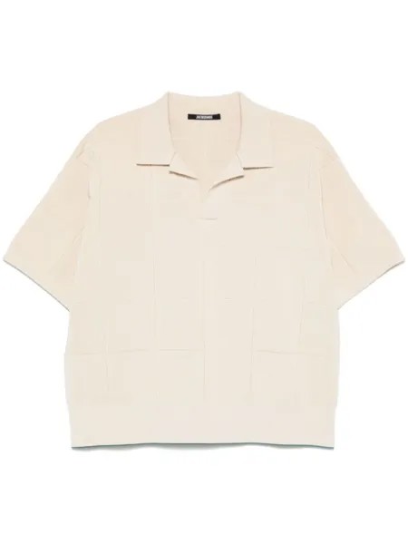 Jacquemus рубашка поло Le polo Bacino, нейтральный цвет