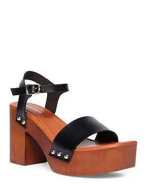 MADDEN GIRL Женские черные босоножки на каблуке 1-1/2 дюйма на платформе Dani Toe Block Heel 8,5 M