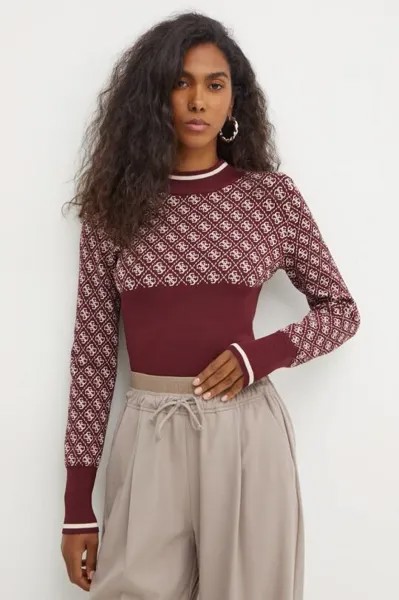 Свитер Guess, бордовый