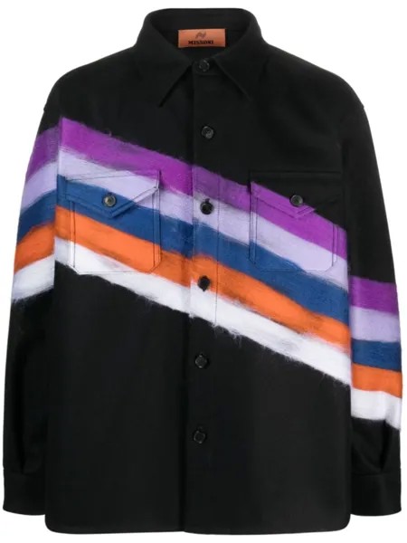 Missoni куртка-рубашка в полоску, черный