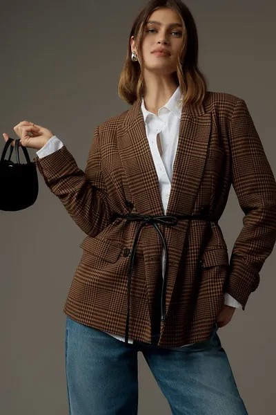 Двубортный пиджак Essentiel Antwerp Eblazero, коричневый мотив
