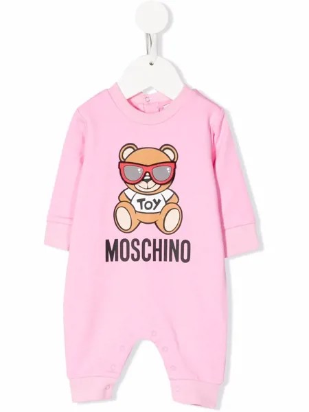 Moschino Kids ромпер с принтом