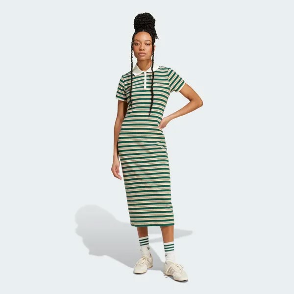 Платье 80-х годов Adidas, цвет Multicolor/Collegiate Green