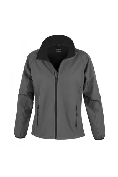 Куртка из софтшелла Core с принтом Result, серый