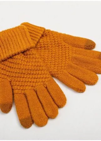 Перчатки Minaku демисезонные, , размер 7, оранжевый