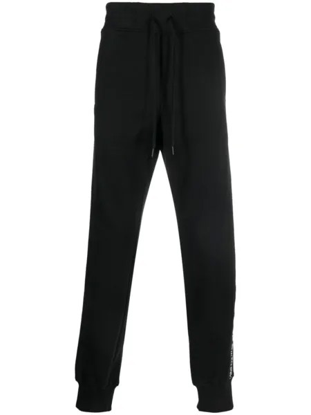 Versace Jeans Couture спортивные брюки с логотипами на лампасах, черный