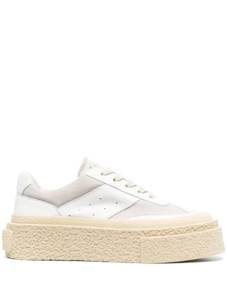 Кроссовки MM6 Maison Margiela Platform, белый/серый/бежевый