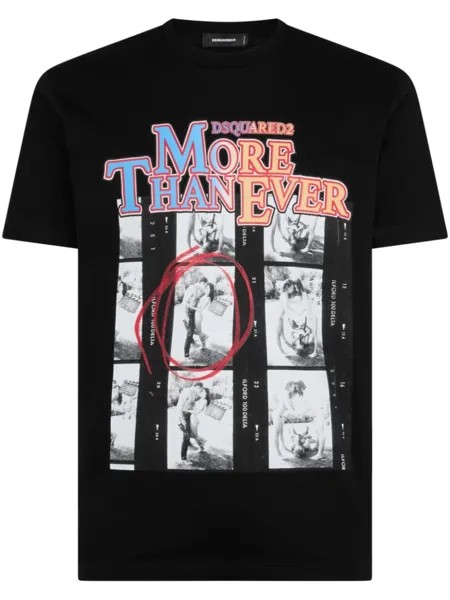 Dsquared2 graphic-print cotton T-shirt, черный