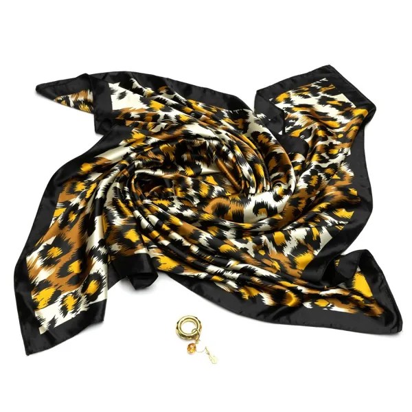 Платок женский FOXTROT 002200 леопардовый, 90х90 см