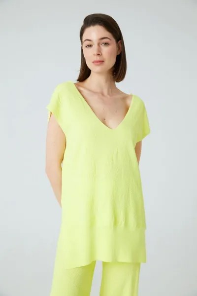 Трикотажная блузка с узором пальмовых листьев JOIN US, желтый