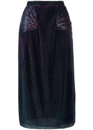 Marco De Vincenzo плиссированная юбка с эффектом металлик