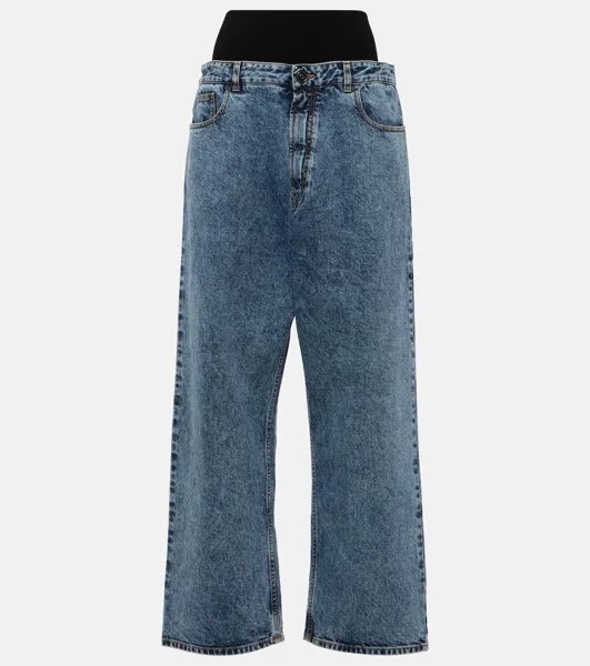 Прямые джинсы Knit Band Alaïa, синий
