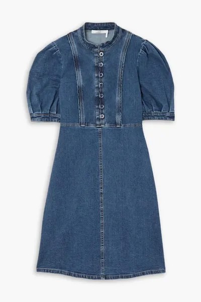 Фирменное джинсовое платье See By Chloé, темный деним