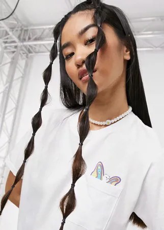 Белая футболка с карманом RIPNDIP Floating-Белый