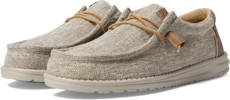 Лоферы Wally Ascend Woven Slip-On Casual Shoes Hey Dude, цвет Walnut