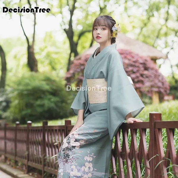2021 национальном стиле тенденции женское кимоно yukata Новинка вечернее платье японский карнавальный костюм Цветочный пляжный халат ежедневн...