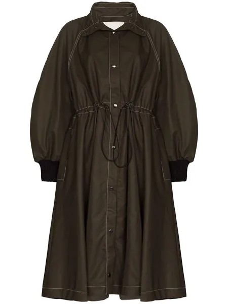 Elleme платье-пальто с объемными рукавами и кулиской