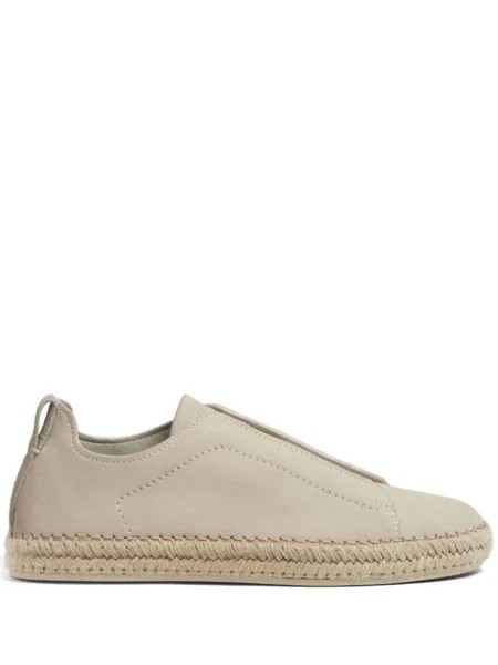 Zegna эспадрильи Triple Stitch, нейтральный цвет