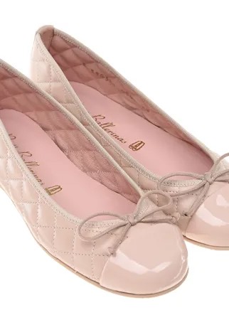 Стеганые балетки пудрового цвета Pretty Ballerinas детские