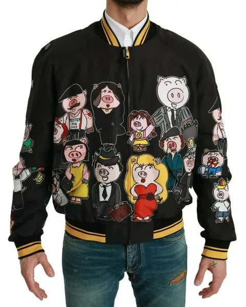 Куртка DOLCE - GABBANA Черный Бомбер YEAR OF THE PIG IT44 / US34 / XS Рекомендуемая розничная цена 2200 долларов США