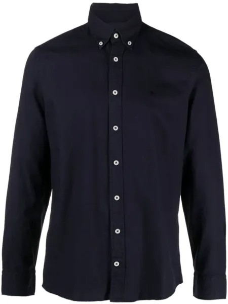 Hackett рубашка с вышитым логотипом, синий