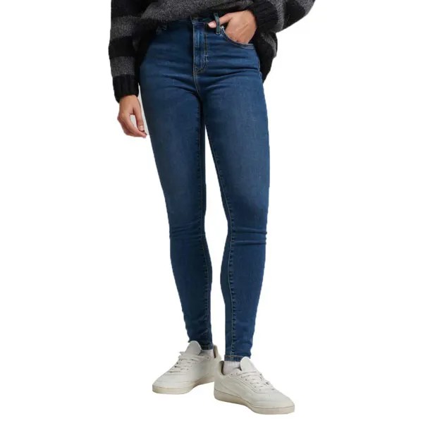 Джинсы Superdry Vintage High Rise Skinny, синий