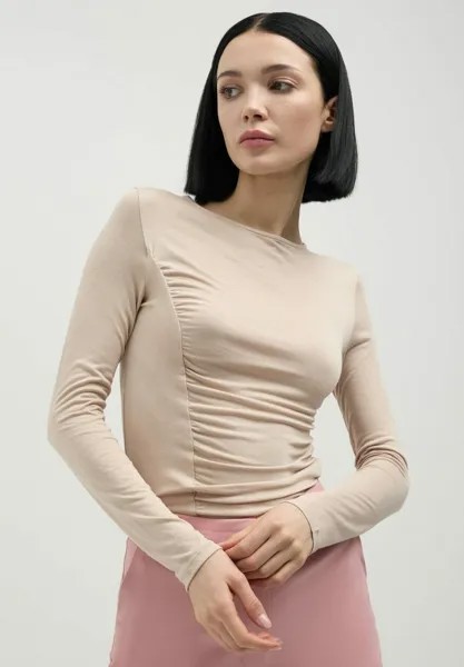 Футболка с длинным рукавом Elasticizzato Calliope, бежевая