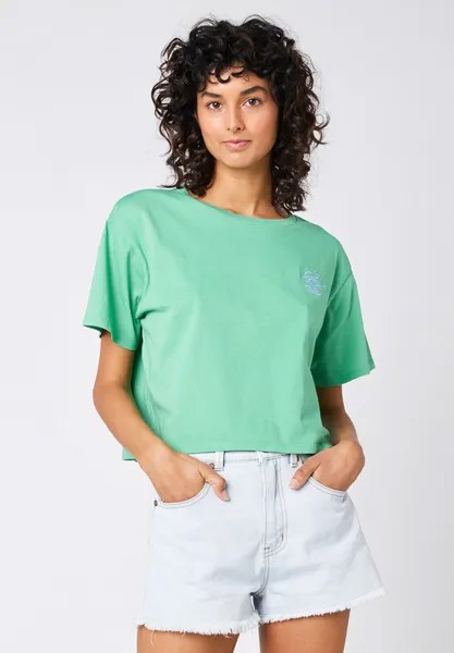 Футболка с принтом Rip Curl, зеленый