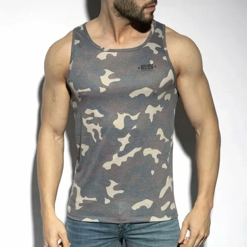 Майка ES Collection Basic Tank Top, размер 3XL, камуфляж