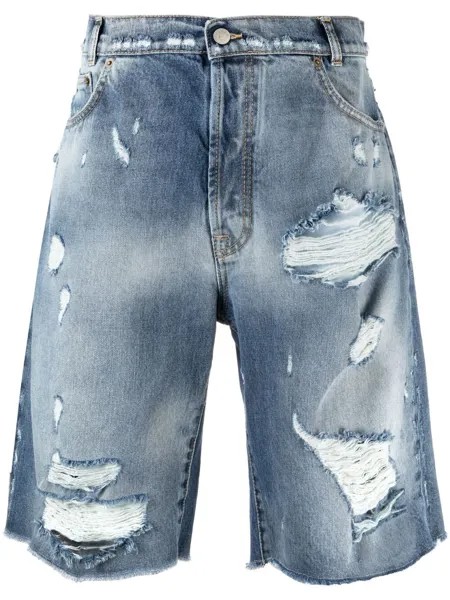 Buscemi джинсовые шорты с эффектом потертости