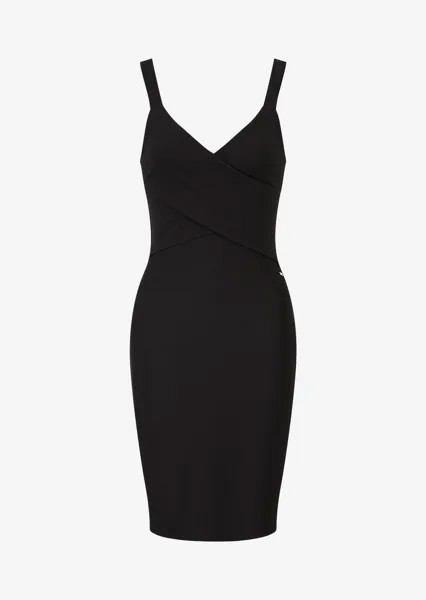 Облегающее платье миди с запахом Armani Exchange, черный