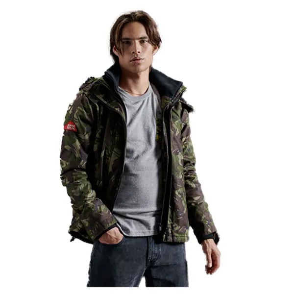 Ветровка Superdry Ottoman Arctic All Over Print, зеленый