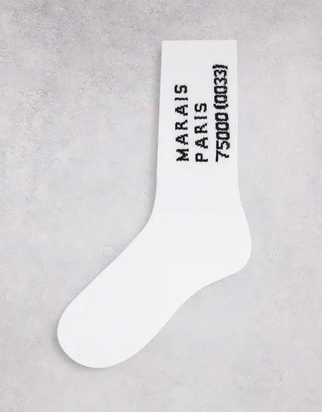Белые носки с принтом 