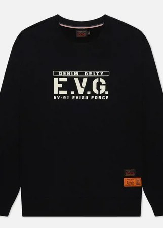 Мужская толстовка Evisu Godhead Embroidered Crew Neck, цвет чёрный, размер S