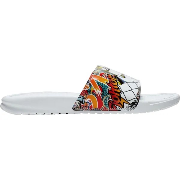 Шлепанцы Nike Wmns Benassi JDI Print, белый/мультиколор