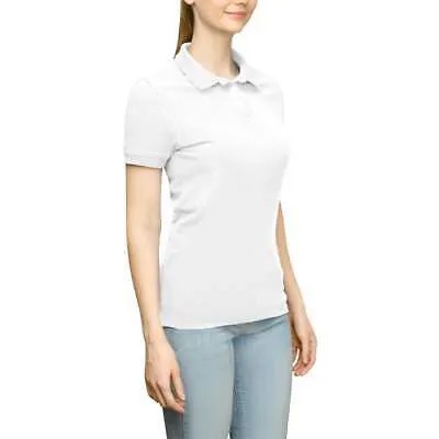 Рубашка поло с коротким рукавом из однотонного джерси Page - Tuttle Женская белая повседневная P39919-WH
