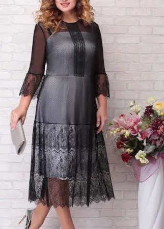 Платье Aira Style-768 В цвете: Черный; Размеры: 56,52,54