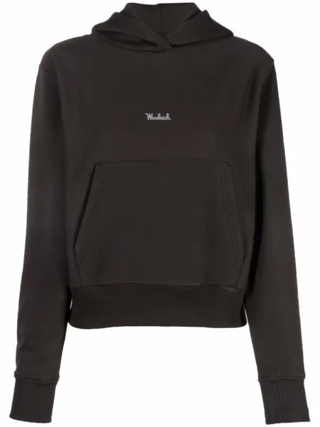 Woolrich худи с логотипом, черный
