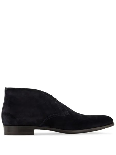 Замшевые ботильоны William Сапоги Santoni, синий