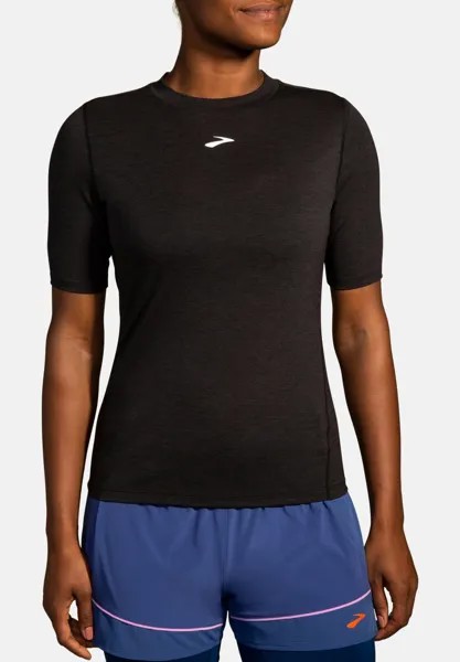 Спортивная футболка HIGH POINT SHORT SLEEVE Brooks, цвет black