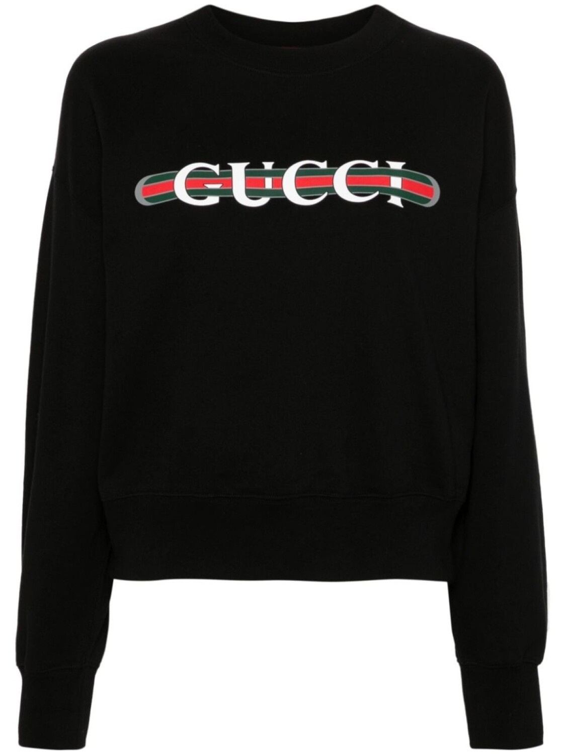 Gucci толстовка с принтом Gucci Web, черный