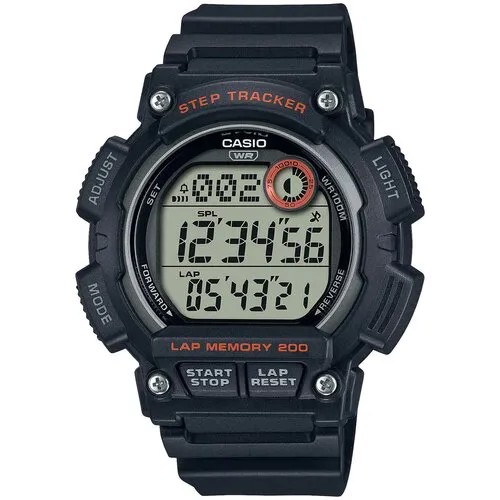 Наручные часы CASIO Collection WS-2100H-1A, черный, серый