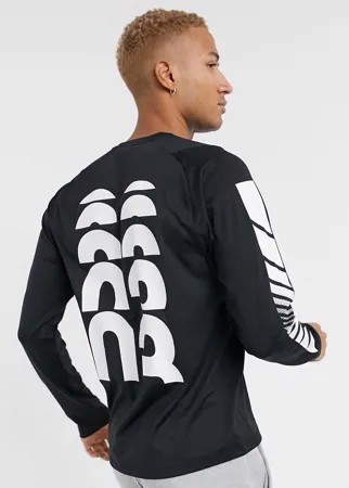 Черный лонгслив с логотипом adidas Training