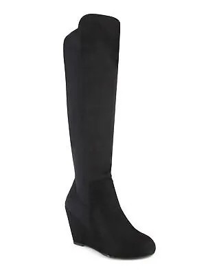 BEBE Женские черные ботинки на скрытом каблуке с застежкой-молнией Houstyn с круглым носком на танкетке, размер 8,5 м