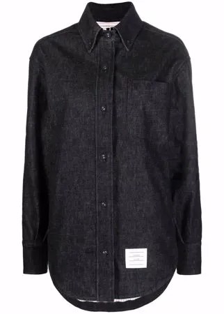 Thom Browne шерстяная куртка-рубашка оверсайз