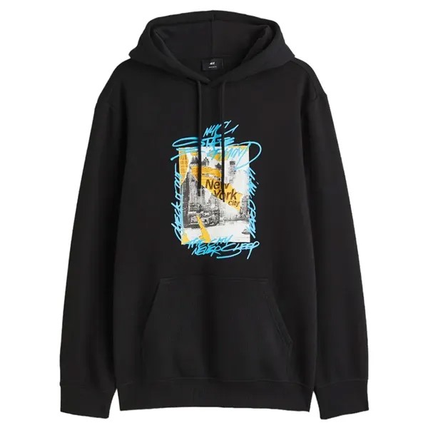 Худи H&M New York Regular Fit, черный