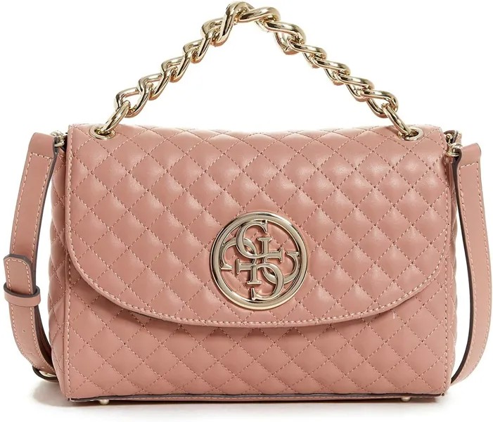 НОВАЯ женская стеганая сумка через плечо с цепочкой и цепочкой Guess Lux Blush Pink